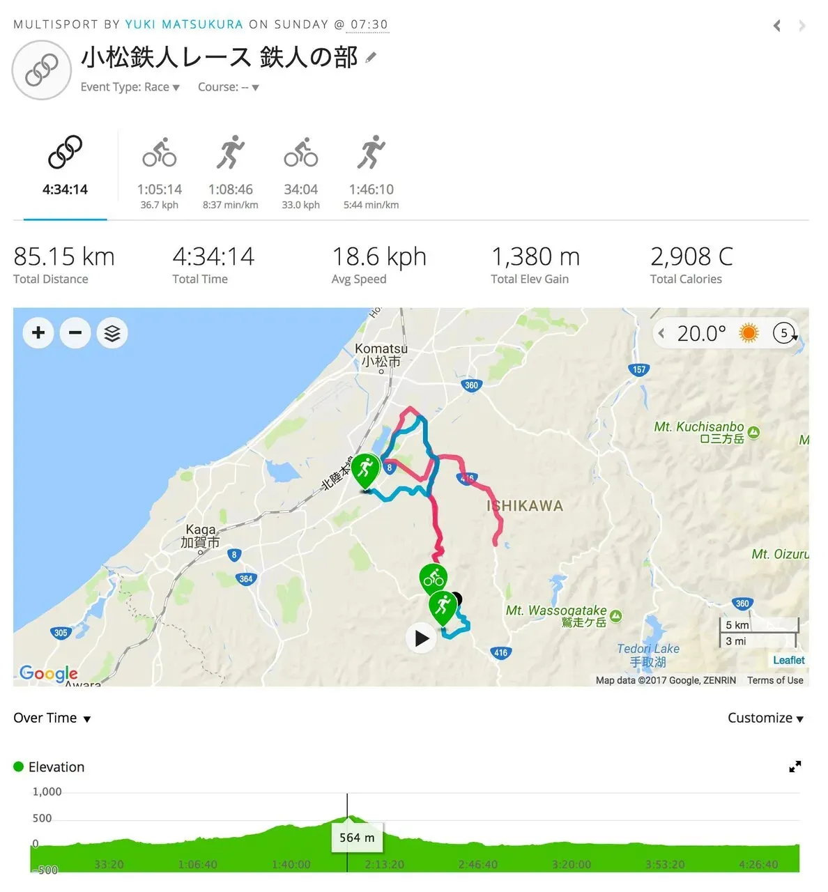 2017 小松鉄人レース 鉄人の部 エイジ3位 - 画像1