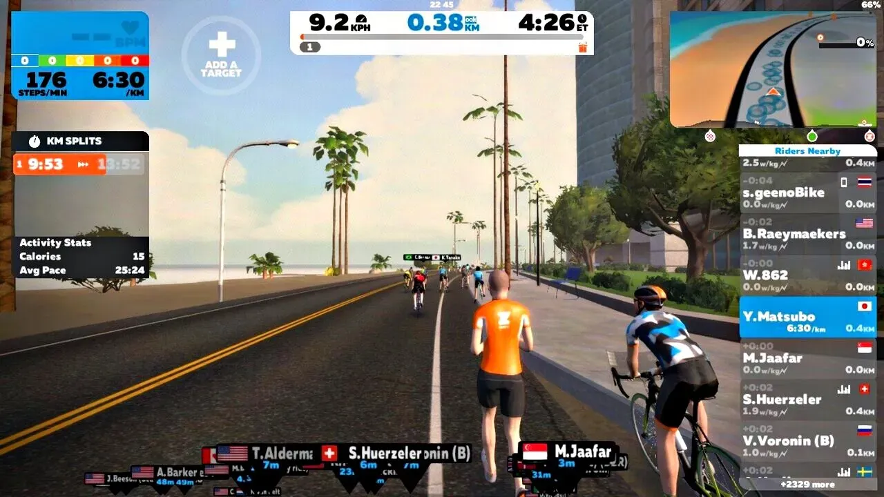 zwiftでランニング。安いストライドセンサーを使ってみた