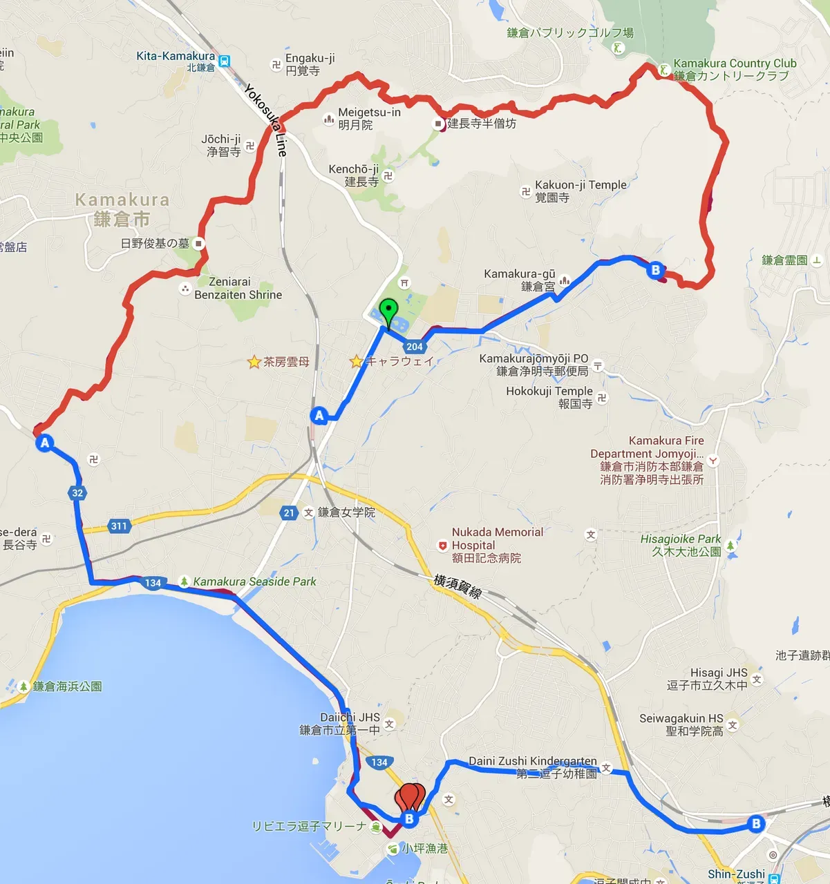 鎌倉アルプス（天園ハイキングコース〜長谷〜小坪漁港）