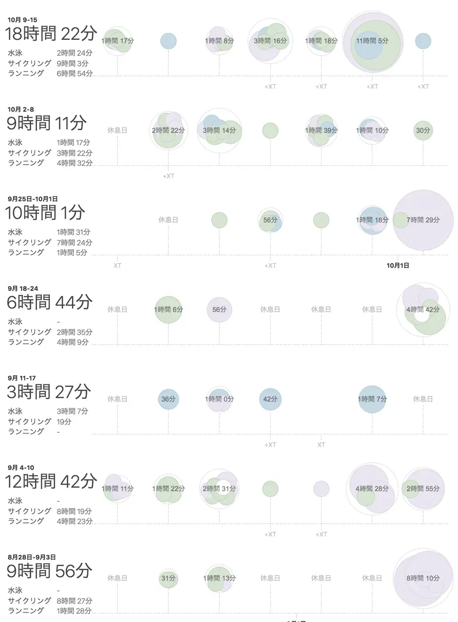 Stravaのトレーニングログ - 走行距離