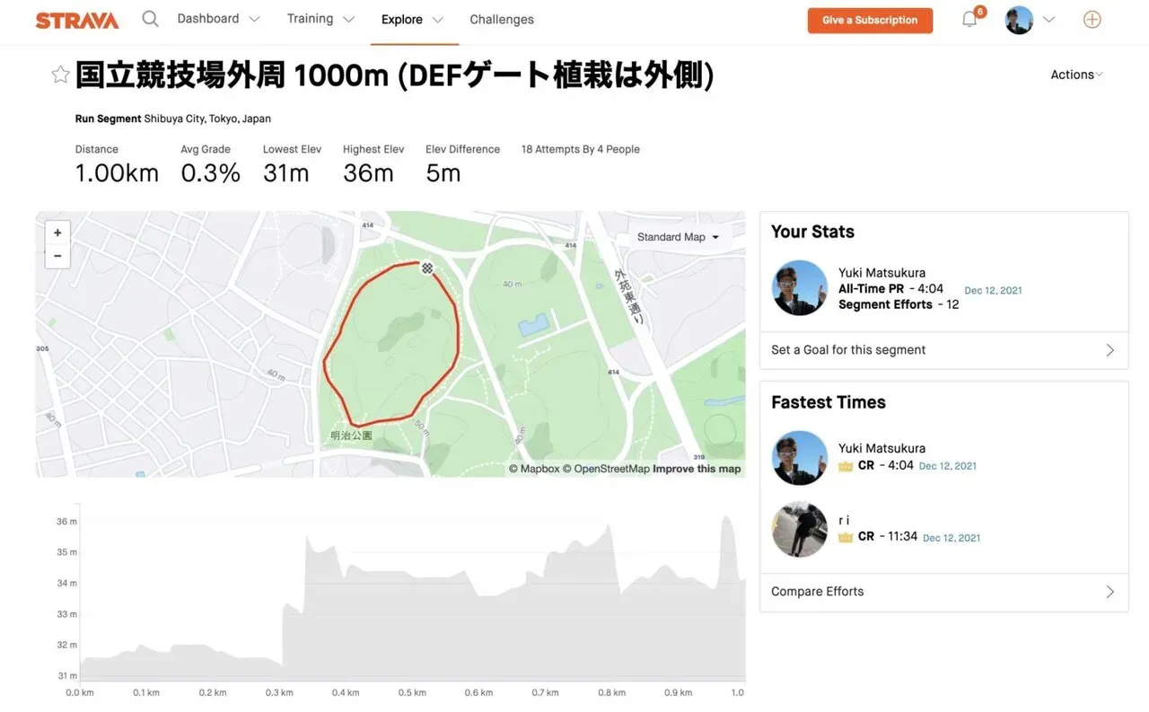 国立競技場の外周でランニング用に約1000mを計測するコースを紹介 - 画像5