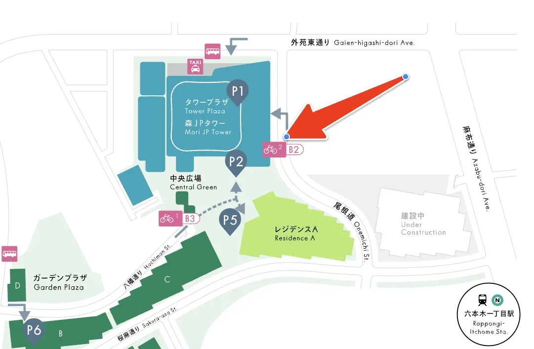 麻布台ヒルズ 自転車置き場 - 画像1