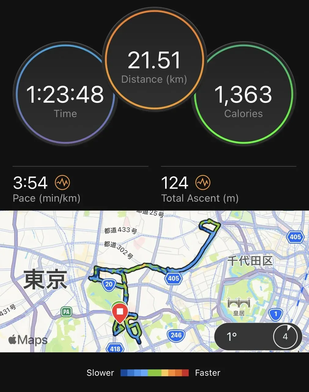 新宿シティハーフマラソン完走 1時間23分47秒 - 画像3