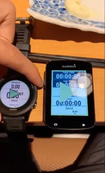 Garmin EdgeとGarmin Foreathlete 935のスタートボタン連携