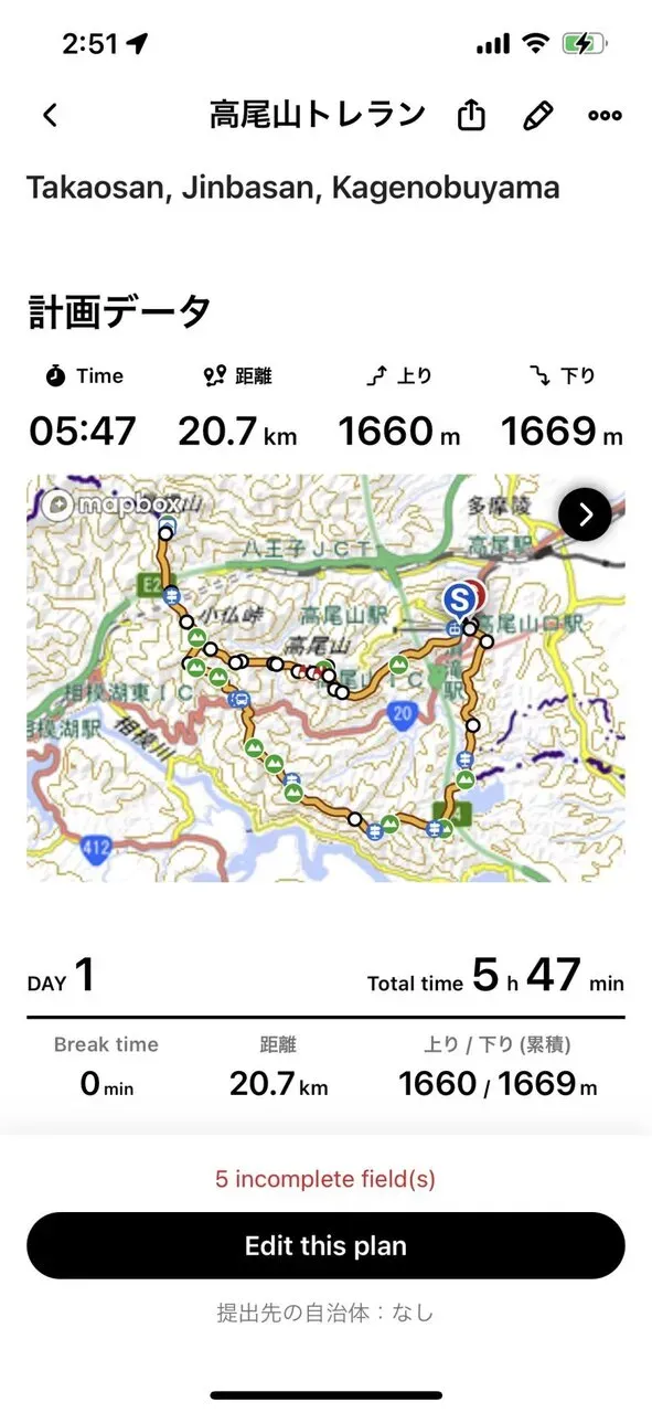 高尾山へバイク自走＋トレラン20kmトレーニング - 画像5